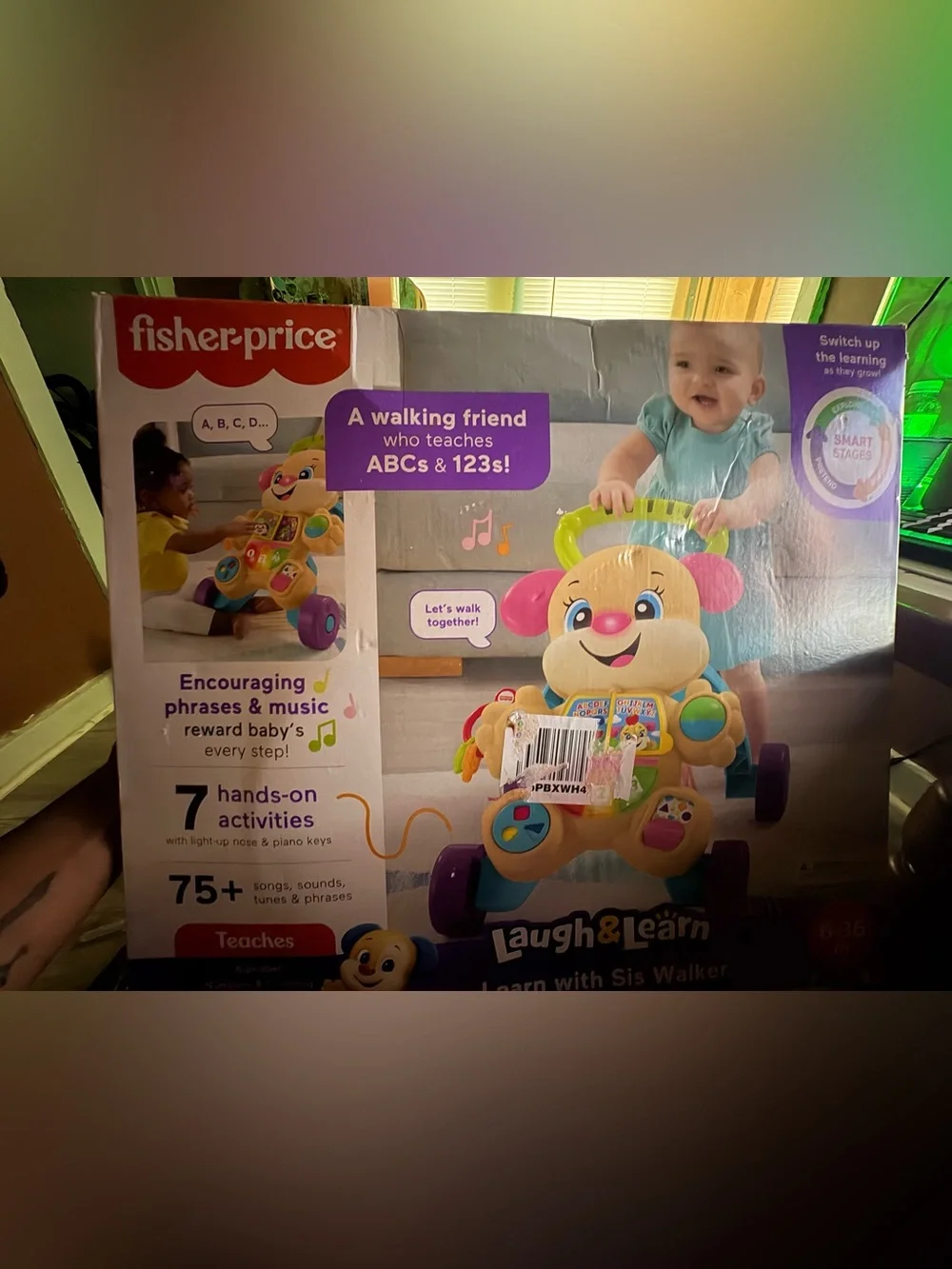 Fisher-Price Purple, Pink & Green Laugh & Learn Puppy Walker